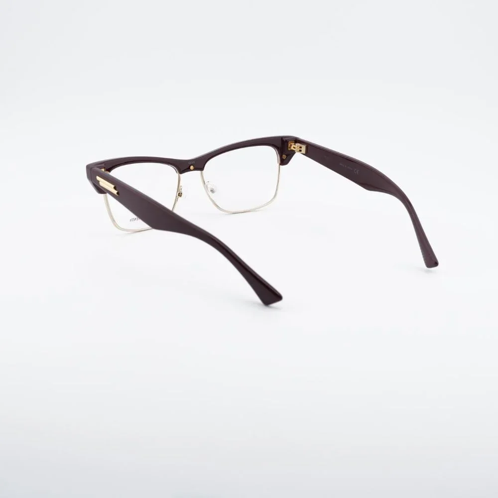 Bottega Veneta BV1100O 003 Eyeglasses Burgundy/Gold 52mm Cat Eye Frame